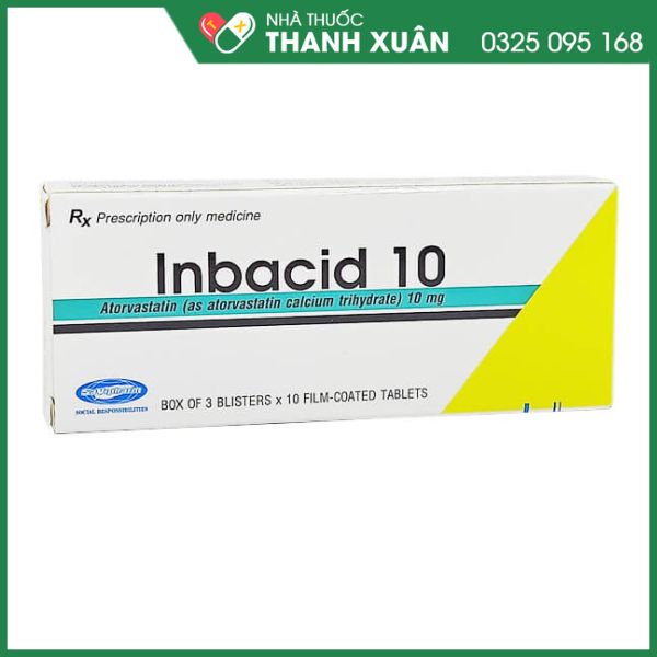 Inbacid 10 giảm ngay mỡ máu